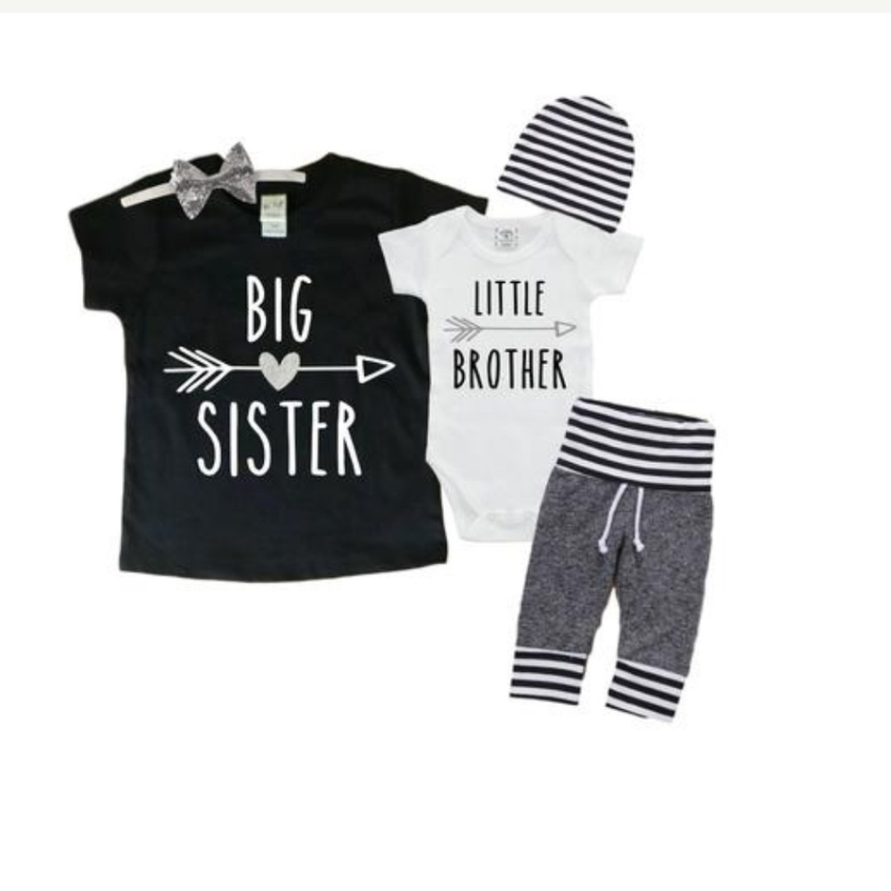 Big sister/little brother matching set